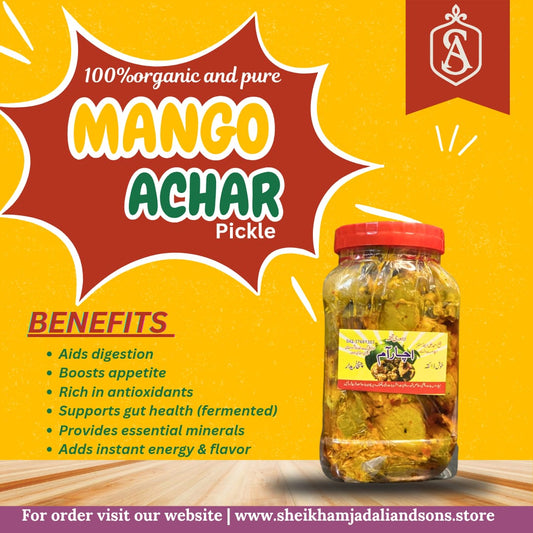 SPECIAL MANGO ACHAR[PICKEL] 100% ORGANIC ACHAR 1/2KG
